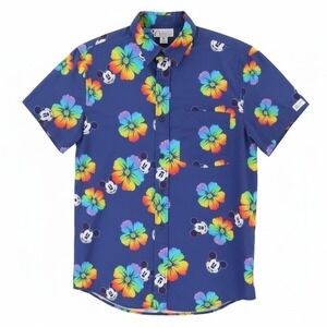 Aulani Disney Resort & Spa Pride Collection Shirt Mens Small Blue Short Sleeve